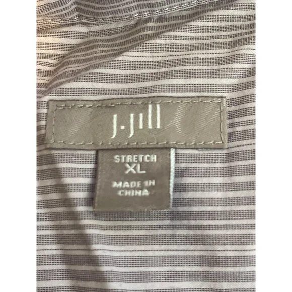 J. Jill Womens Stretch Button-Up Shirt XL Cotton & Nylon Blend - Picture 3 of 5